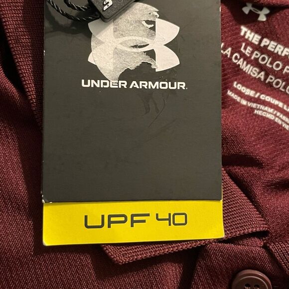 Under Armour The Performance Golf Tech Polo Shirt Maroon Knit Short Sleeve 3X - Picture 6 of 12